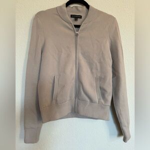 Banana Republic Women's Beige Knit Bomber Jacket